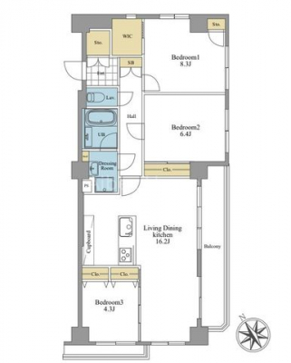 間取り図（販１マンション）　-