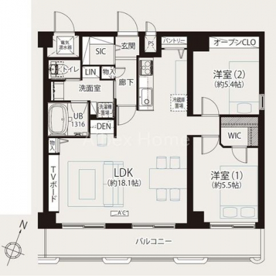 間取り図（販１マンション）　-