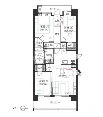 間取り図（販１マンション）　-