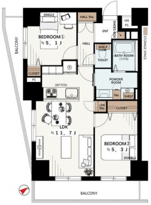 �Ԏ��}�i�̂P�}���V�����j�@-